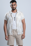 Conjunto Masculino Havaiano Vanilla - Camisa + Bermuda 2pcs